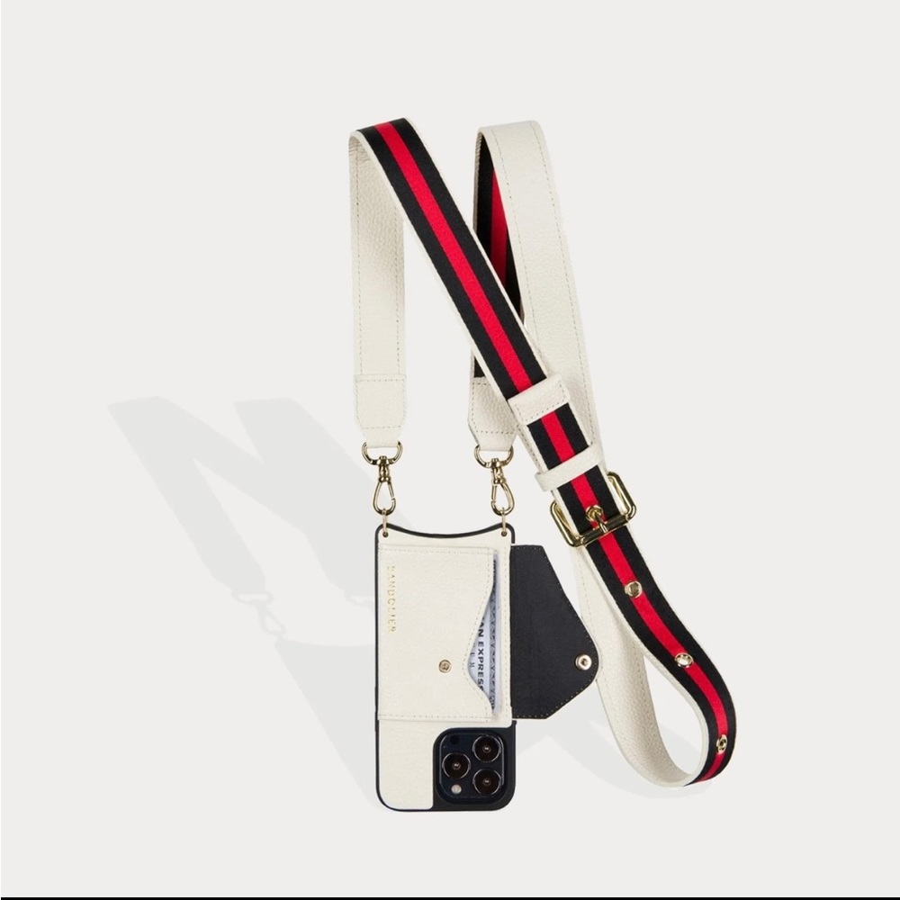 Kimberly Crossbody Bandolier ivory/gold